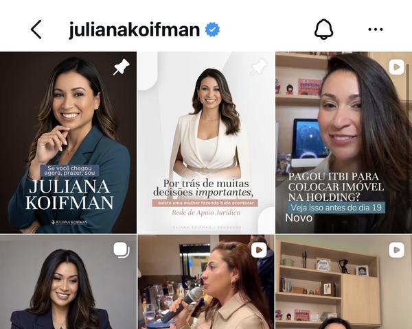 Perfil @julianakoifman no Instagram